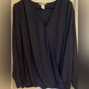 H&M Mama Blue Maternity Blouse - size M